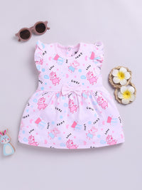 Happy Faces Infant Girls Printed Pure Cotton A-Line Dress