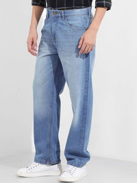 The Indian Garage Co Men Relaxed Fit Mid-Rise Low Distress Heavy Fade Jeans