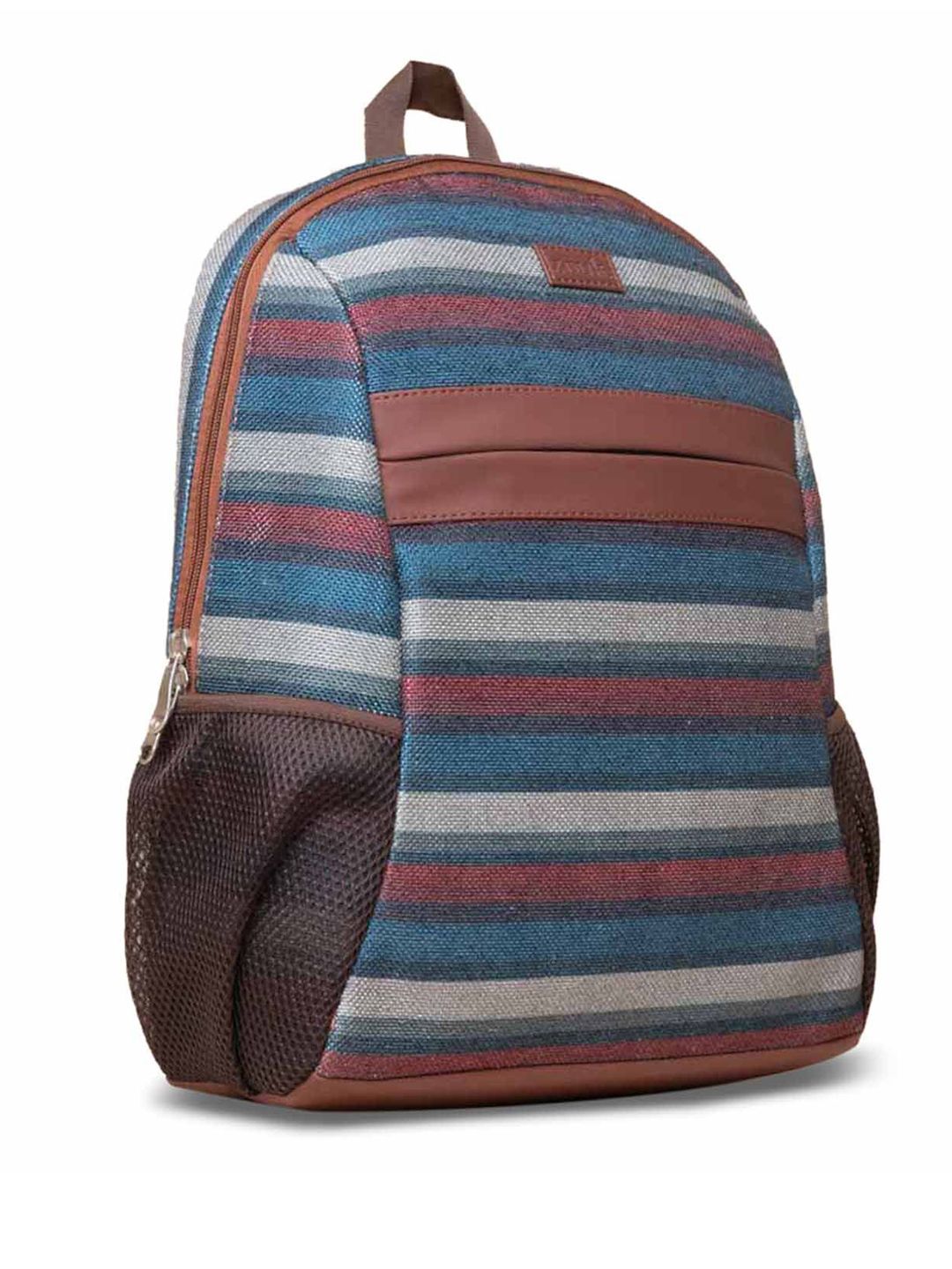 ZOUK Men Striped Mysore Mosaic Classic Backpack with Compression Straps