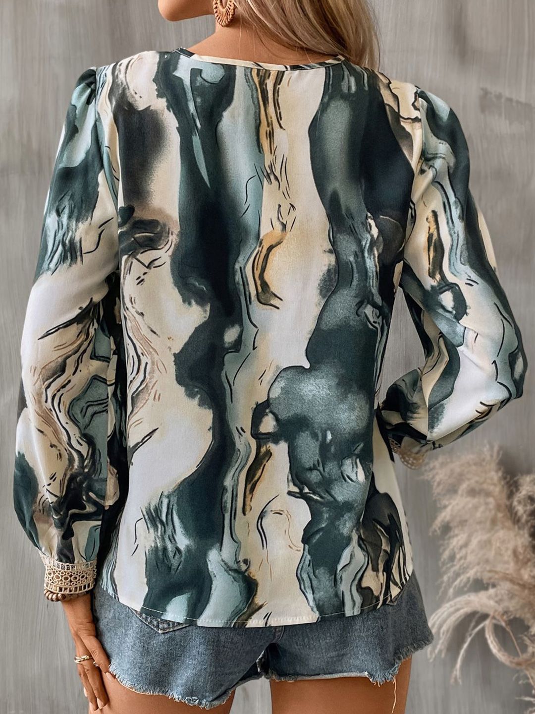 all about you Print Bell Sleeve Top