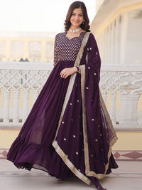 KALINI Women Geometric Printed Georgette Anarkali Kurta