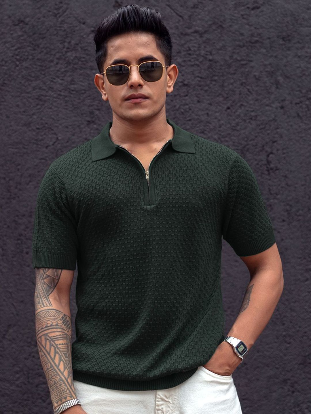 Powerlook Men Polo Collar T-shirt