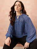 all about you Semi Sheer Tie-Ups Top