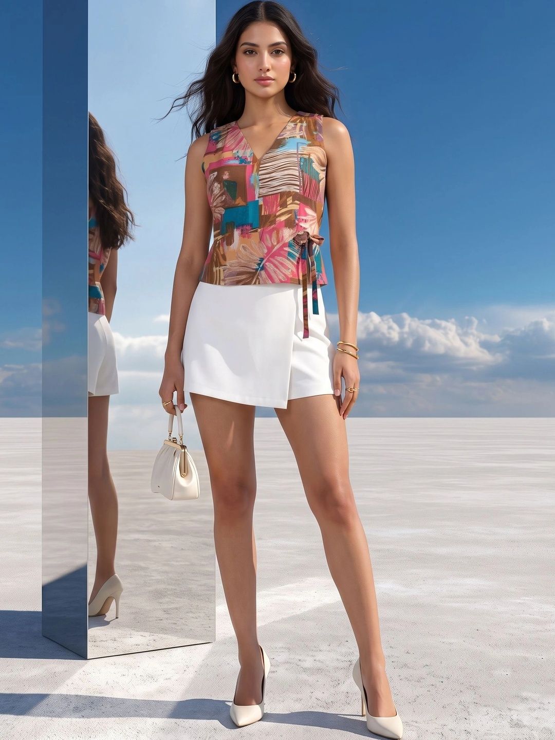 Mamicha Print Top