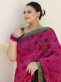 KALINI Bandhani Poly Chiffon Saree