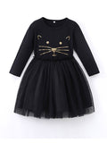 YK Girls Embellished Fit and Flare Dress