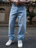 Powerlook Men Sky Blue Baggy Fit Denim Jeans