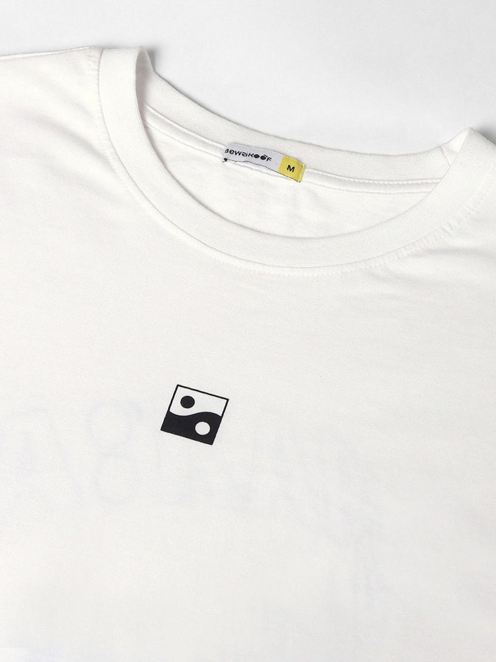 Bewakoof Men Typography Back Printed Oversized T-shirt