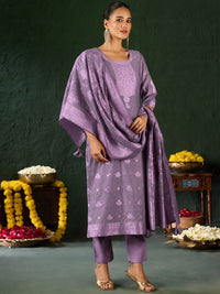 KALINI Women Self Design Thread Work Kurta with Trousers & With Dupatta