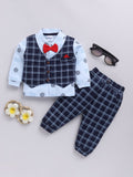 Moms Love Infants Boys Checked Shirt with Trousers
