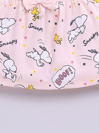 Happy Faces Infant Girls Snoopy Printed Pure Cotton A-Line Dress