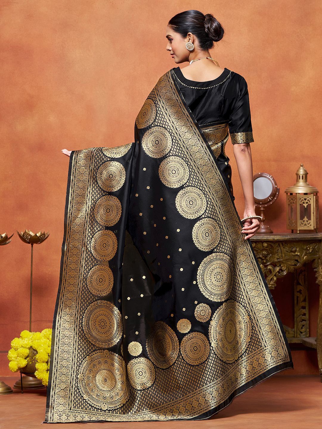 KALINI Woven Design Zari Banarasi Saree