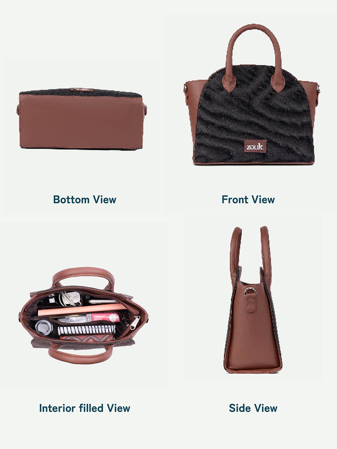 ZOUK Women Colourblocked Swagger Handheld Bag