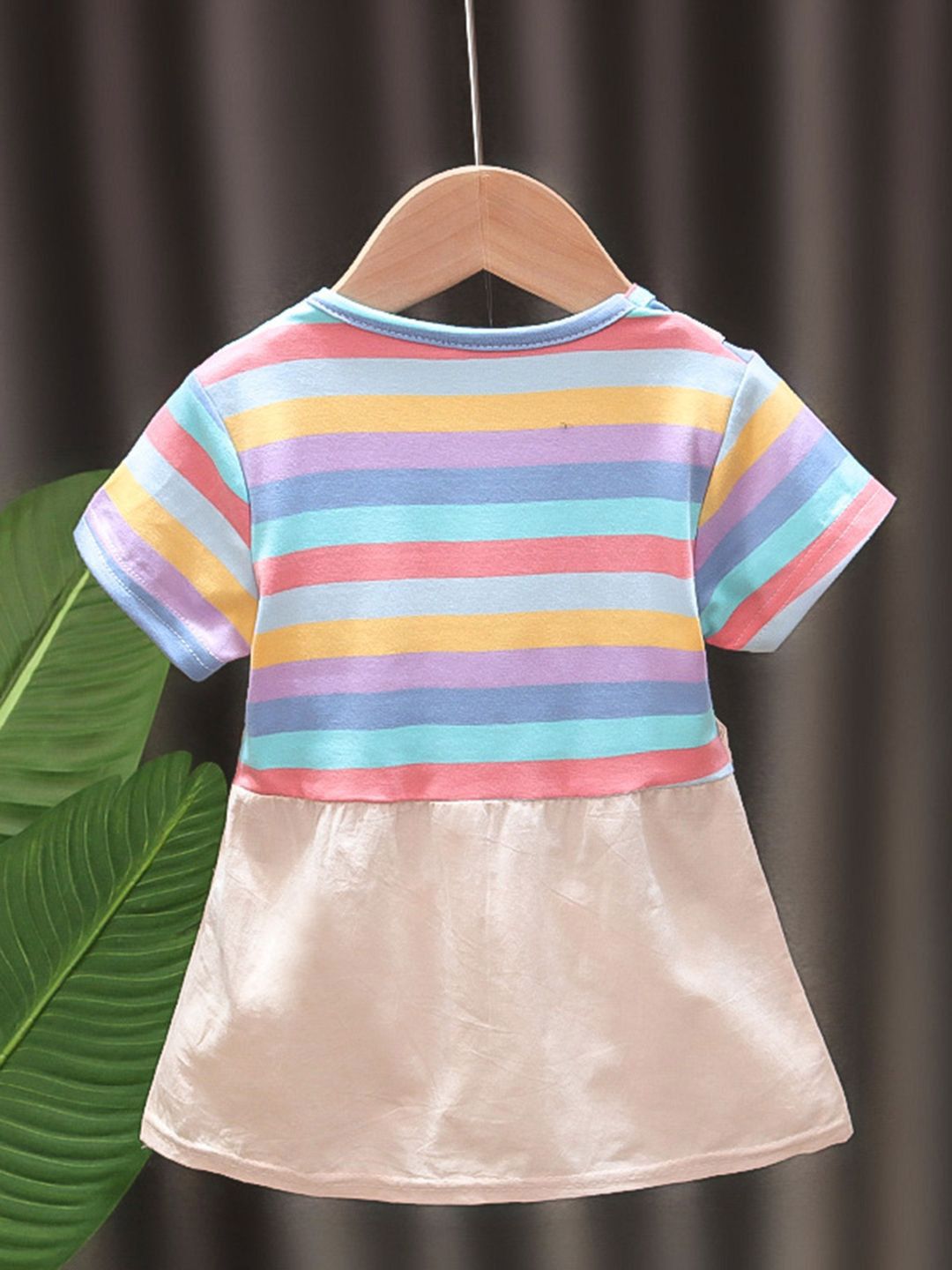 YK Colourblocked Cotton Pinafore Dress