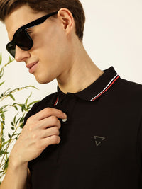 Thomas Scott Men Solid Polo Collar Cotton T-shirt