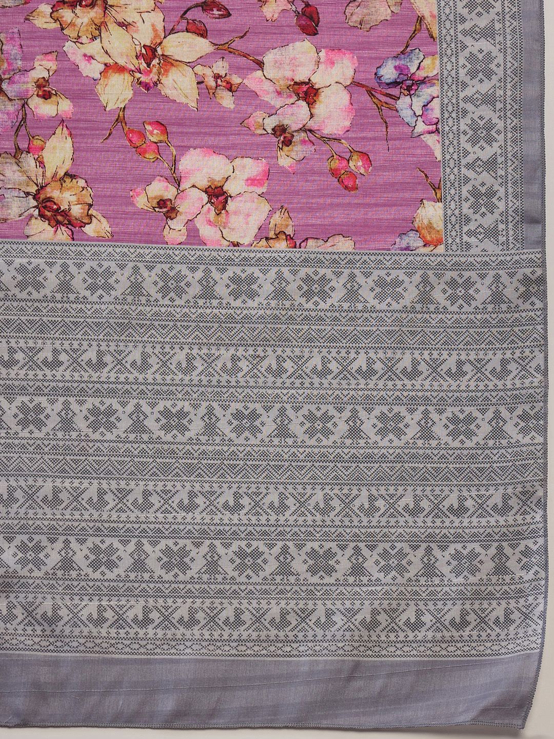 Saree mall Floral Silk Blend Bagru Sarees