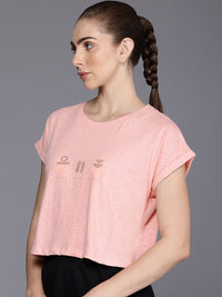 HRX by Hrithik Roshan Relaxed Boxy Fit Pure Cotton Printed Extended Sleeves Yoga T-shirt