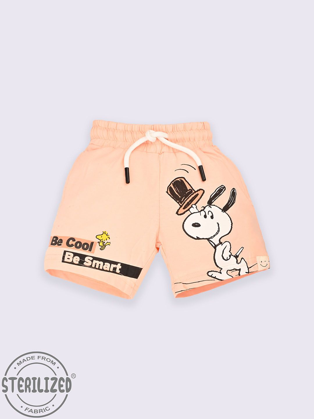 Happy Faces Boys Peanuts Printed Cotton Shorts