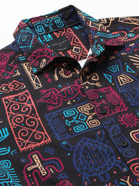 VASTRADO Men Classic Ethnic Motifs Printed Slim Fit Casual Shirt
