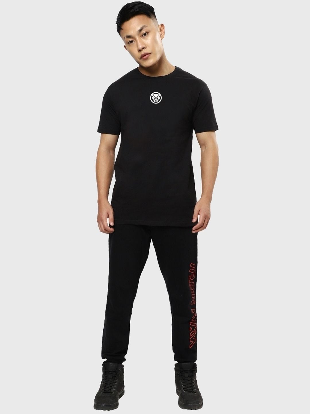 Bewakoof Pure Cotton Black Printed T-shirt