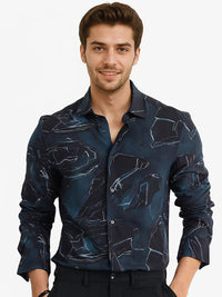 RARE RABBIT Men Comfort Opaque Printed Casual Shirt