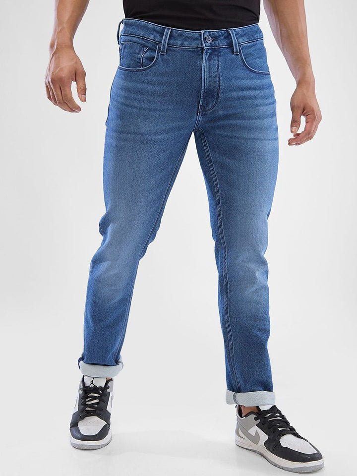 SPYKAR Men Mid Rise Light Fade Clean Look Stretchable Jeans