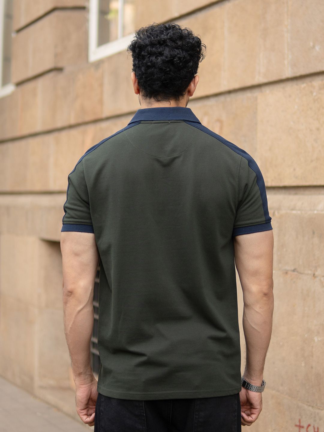 Powerlook Men Panneled Polo Tshirt ss25