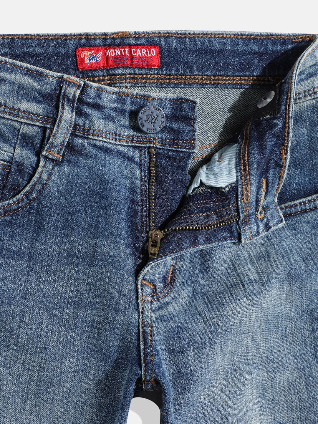 Monte Carlo Boys Straight Fit Ripped Jeans