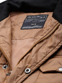 The Indian Garage Co Men Zip-Front Puffer Jacket with Flap-Button Pockets
