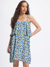 DressBerry Blooming Floral Print Strappy A-Line Dress