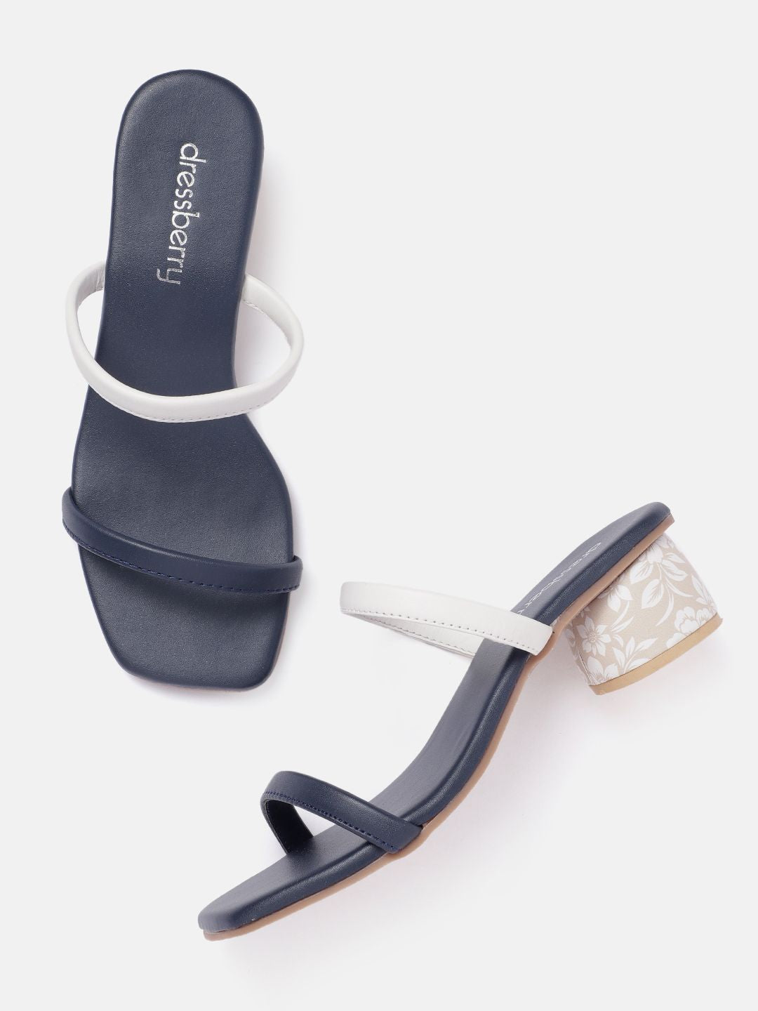 DressBerry Colourblocked Block Sandals