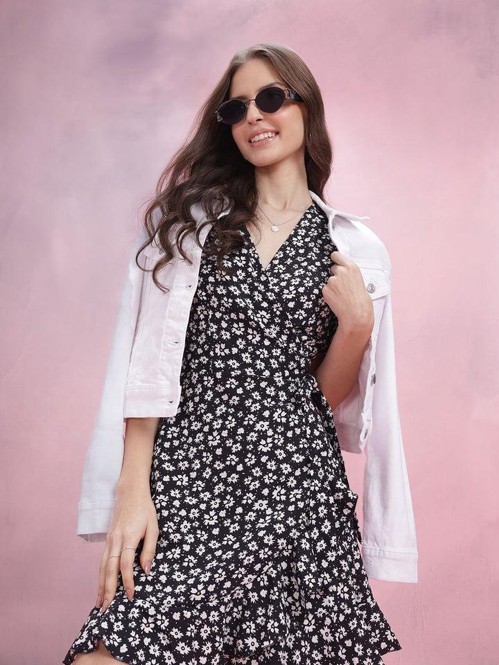 DressBerry Floral Printed A-Line Dress
