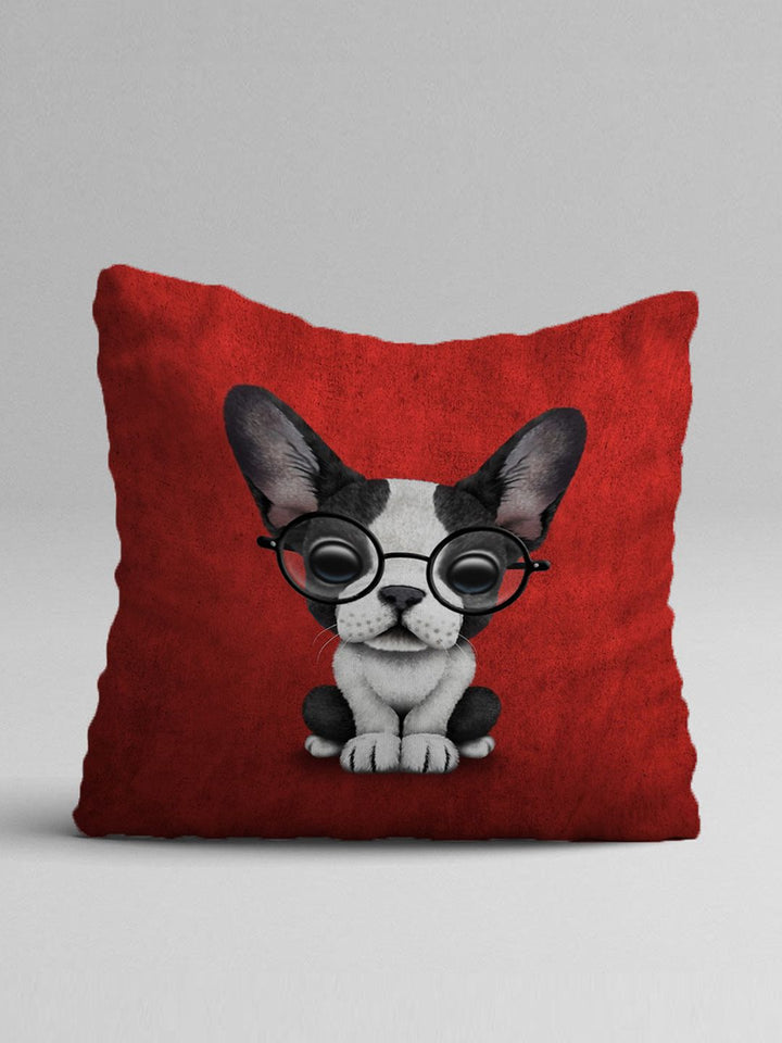 STITCHNEST Yellow & Red Set of 5 Quirky Square Cushion Covers