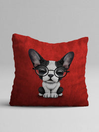 STITCHNEST Yellow & Red Set of 5 Quirky Square Cushion Covers