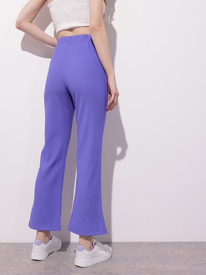 DressBerry Women Normcore Basics Ribbed Trousers