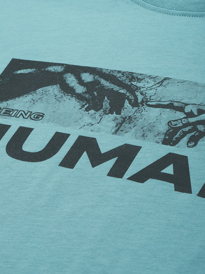 Being Human Typography Printed Pure Cotton T-shirt