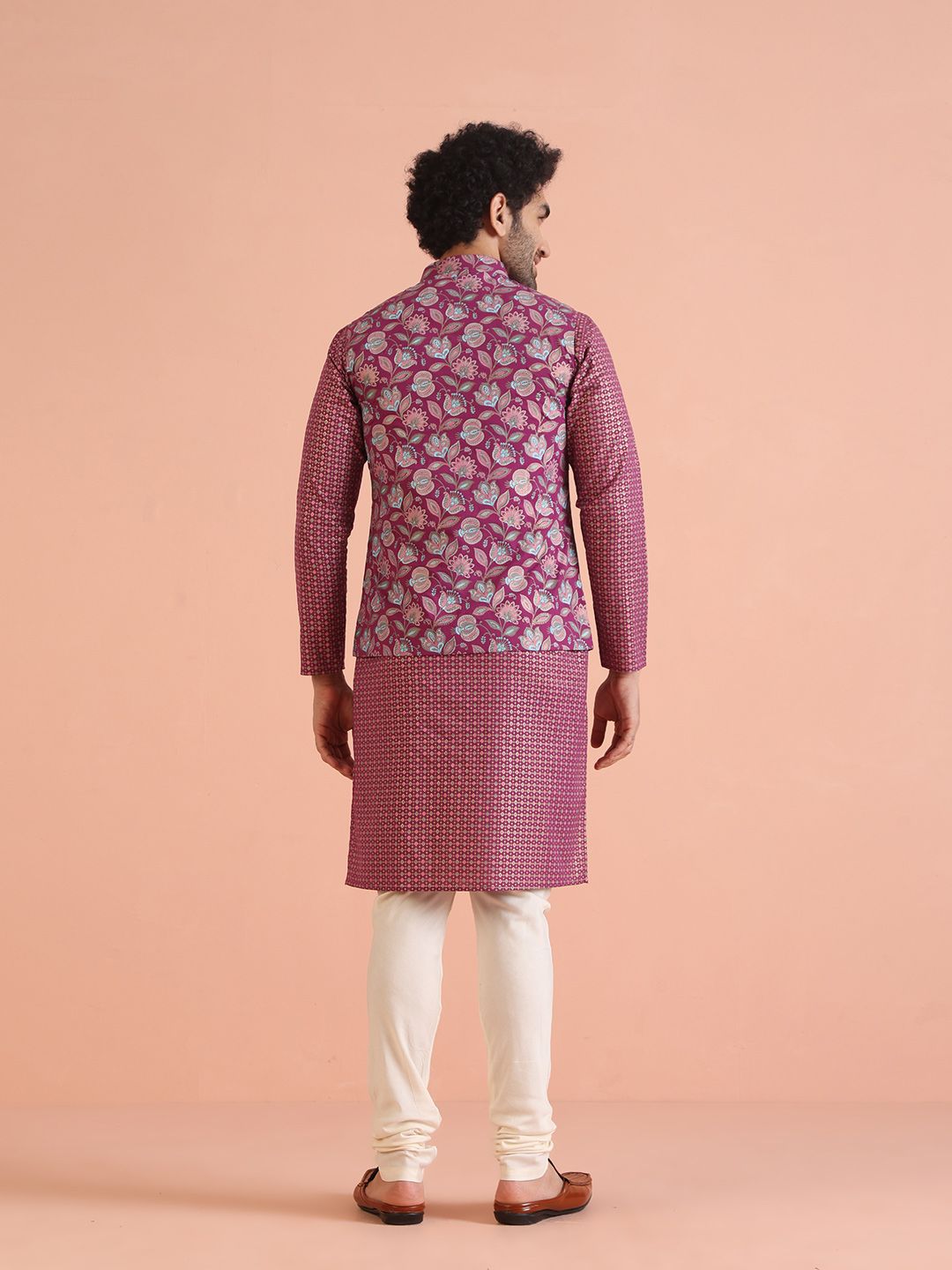 KISAH Printed Pure Cotton Nehru Jacket