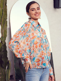 STREET 9 Floral Printed Comfort Fit Casual Shirt