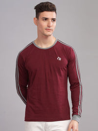 ADRO Men Solid Round Neck T-shirt