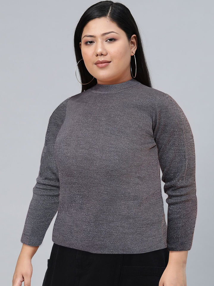 Tokyo Talkies Wanita Pullover Akrilik Kelabu