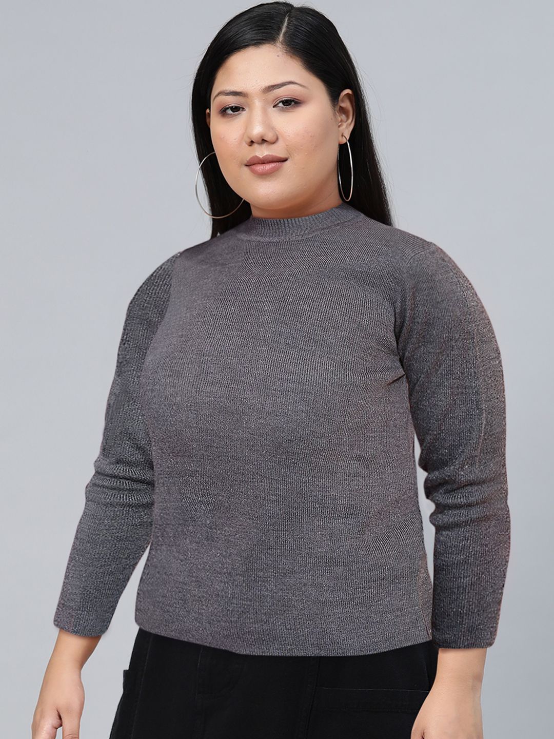Tokyo Talkies Wanita Pullover Akrilik Kelabu