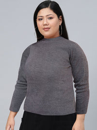Tokyo Talkies Wanita Pullover Akrilik Kelabu