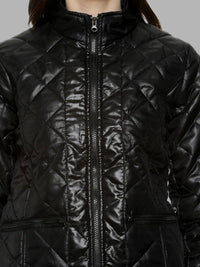 Kampus Sutra Mandarin Collar Windcheater Luar Selimut Jaket Puffer
