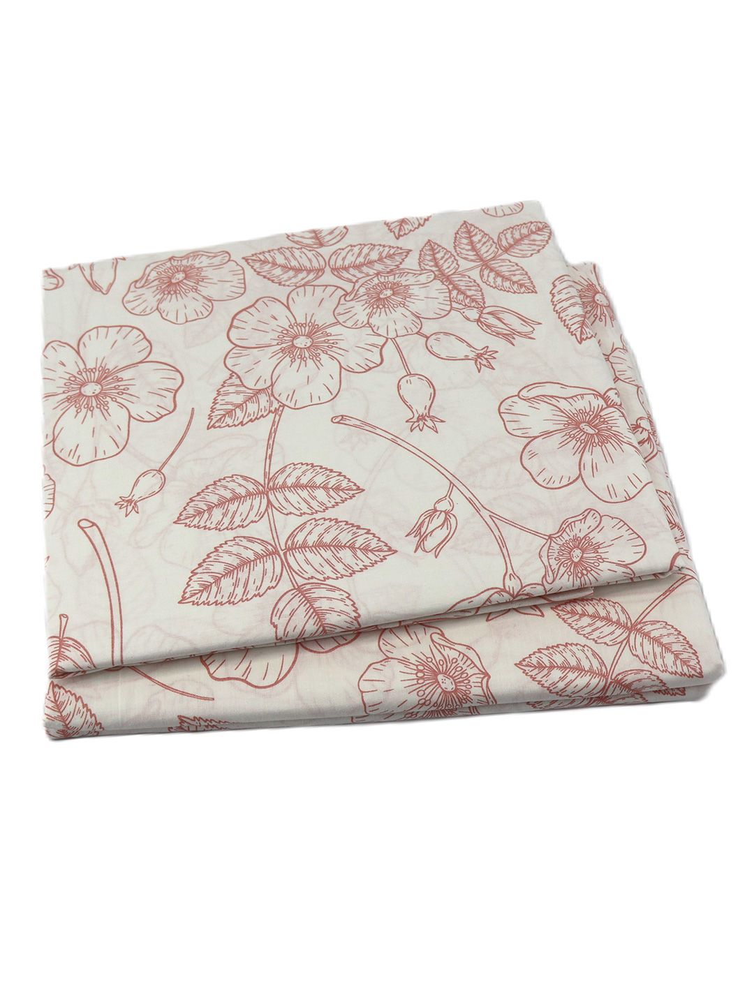BOMBAY DYEING Vintage Pink Printed Pure Cotton 180 TC  Bedsheet Set 1.52 m X 2.28 m
