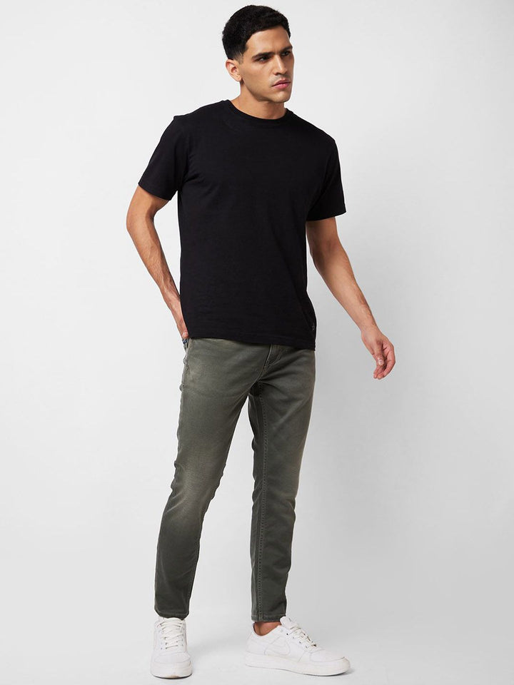 SPYKAR Men Mid-Rise Tapered Fit Clean Look Heavy Fade Jeans
