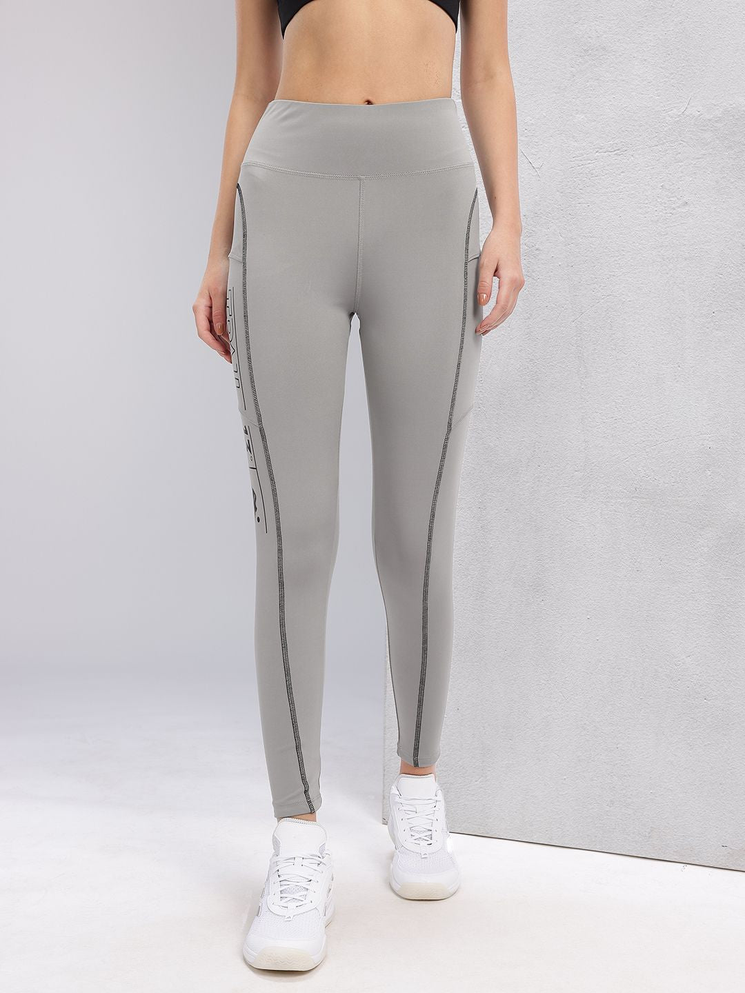 HRX by Hrithik Roshan Women Typography Printed Rapid-Dry Running Tights