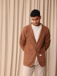 Mr Bowerbird Self Design Tailored Fit Single-Breasted Casual Blazer