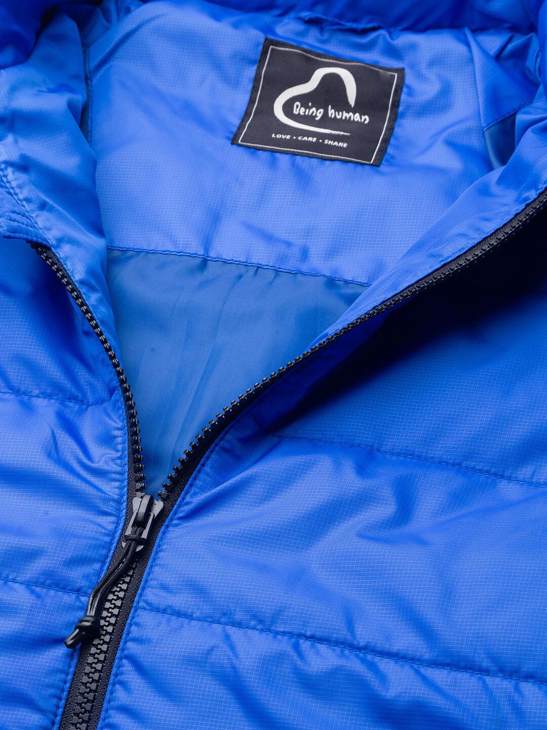 Being Human Men Blue Washed Cape Jacket