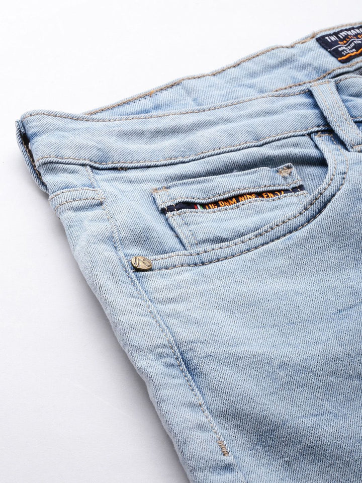 The Indian Garage Co Men Straight Fit Stretchable Jeans