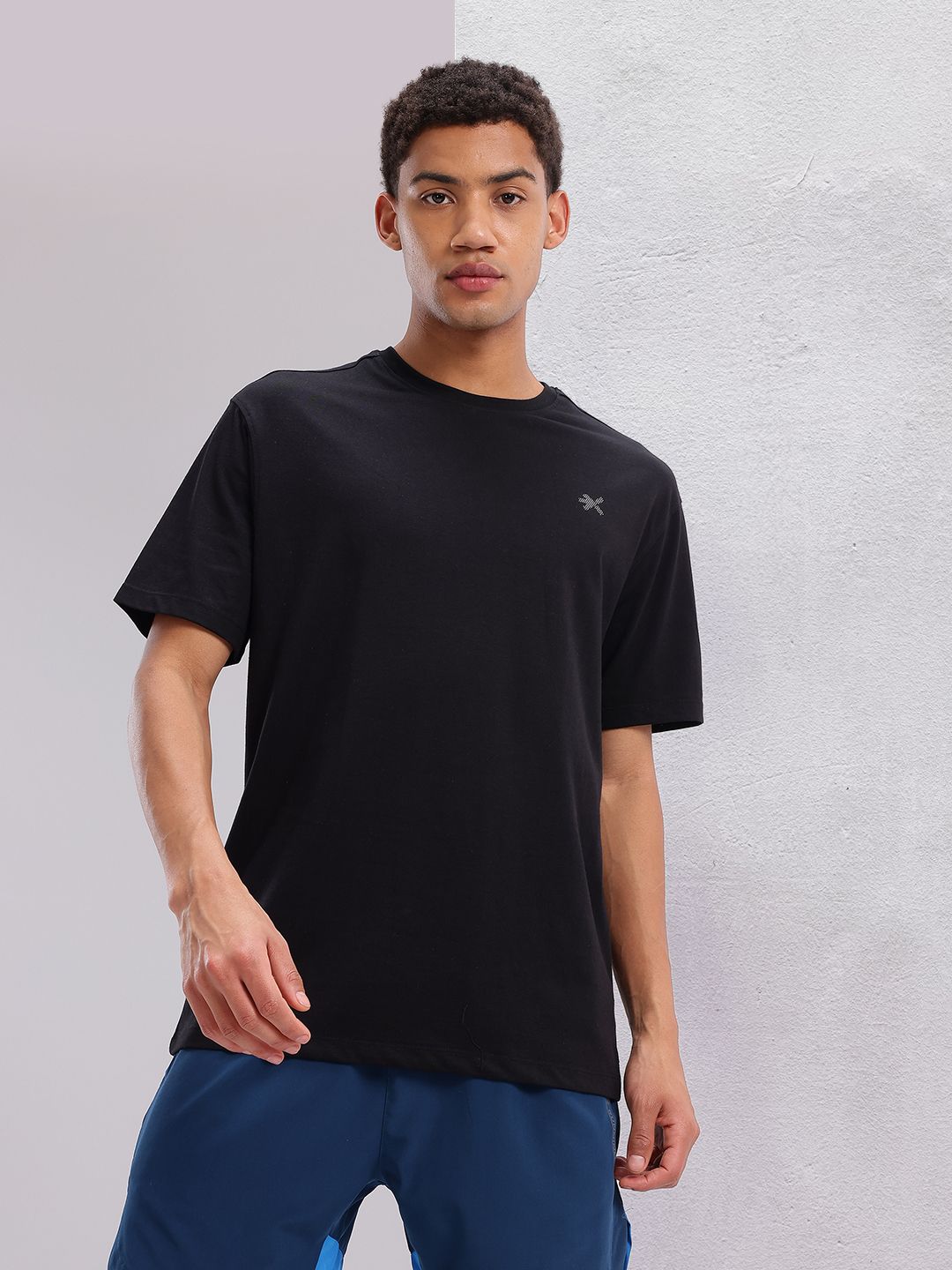 HRX by Hrithik Roshan Typography Printed Drop-Shoulder Sleeves Training T-shirt